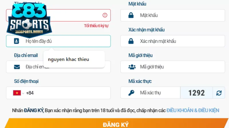 Đăng Ký 383sports: Tham Gia Cá Cược Nhanh Chóng Những lưu ý quan trọng khi đăng ký 383sports