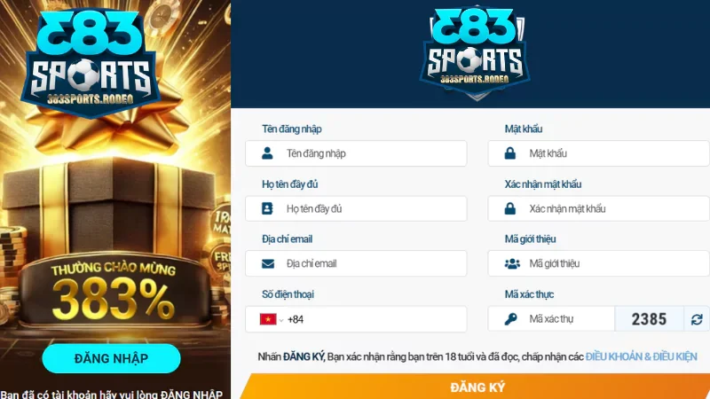 Đăng Ký 383sports: Tham Gia Cá Cược Nhanh Chóng Hướng dẫn đăng ký 383sports từ A đến Z